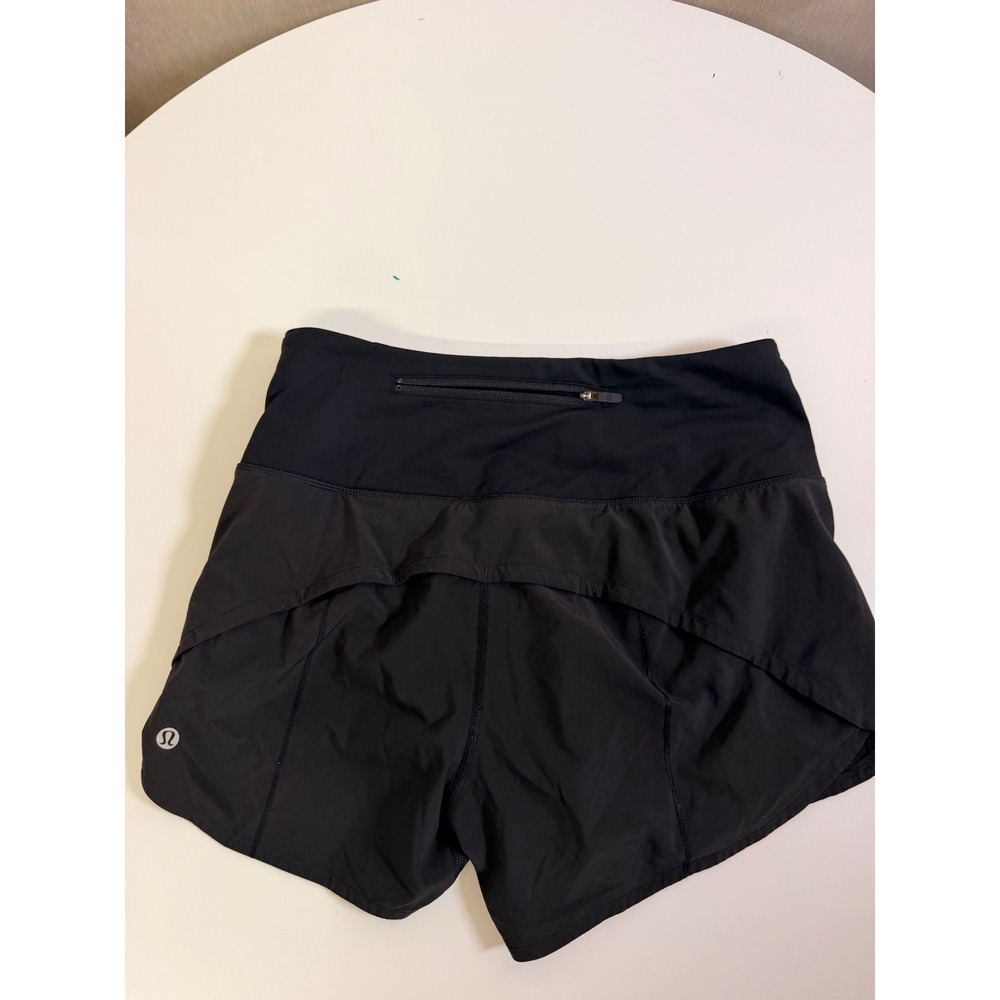 Lululemon Speed Up Shorts Women Size 4 Black Excellent High Rise Running 2.5" - Picture 4 of 4